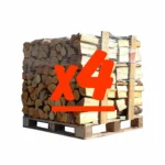 Bûches 50 cm: 2 Palettes-Mélange chêne hêtre charme frêne extra sec