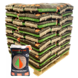 Granulés Alpes Énergie Bois – Palette 70 Sacs 15 kg