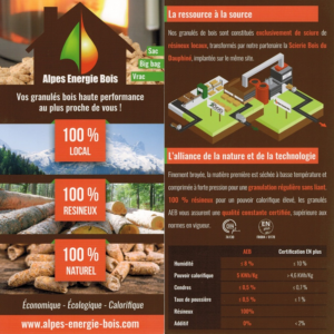 Granulés Alpes Énergie Bois – Palette 70 Sacs 15 kg