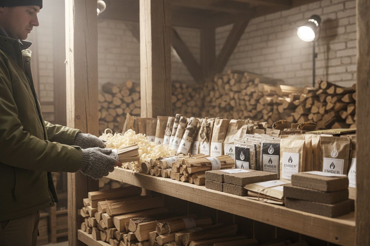 Choix du bois d’allumage en magasin